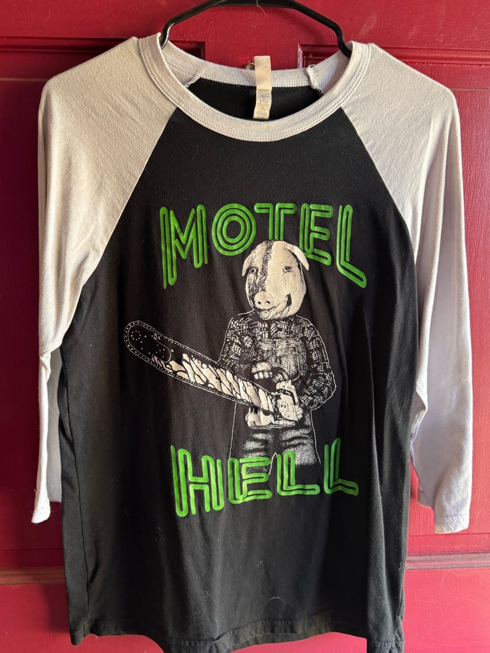 Motel Hell Black & White Baseball Graphic Tee